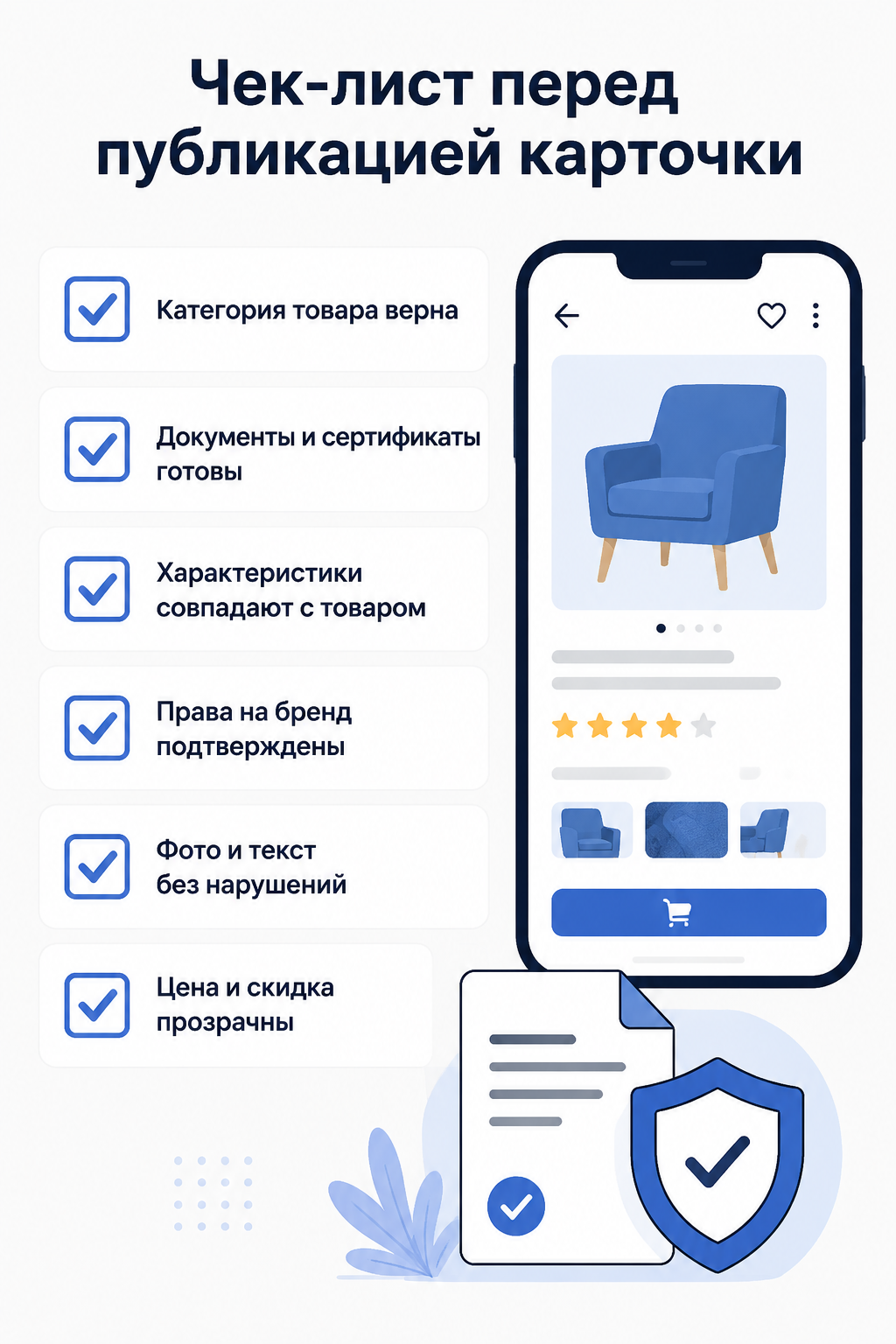 Чек-лист проверки карточки товара перед публикацией на маркетплейсе