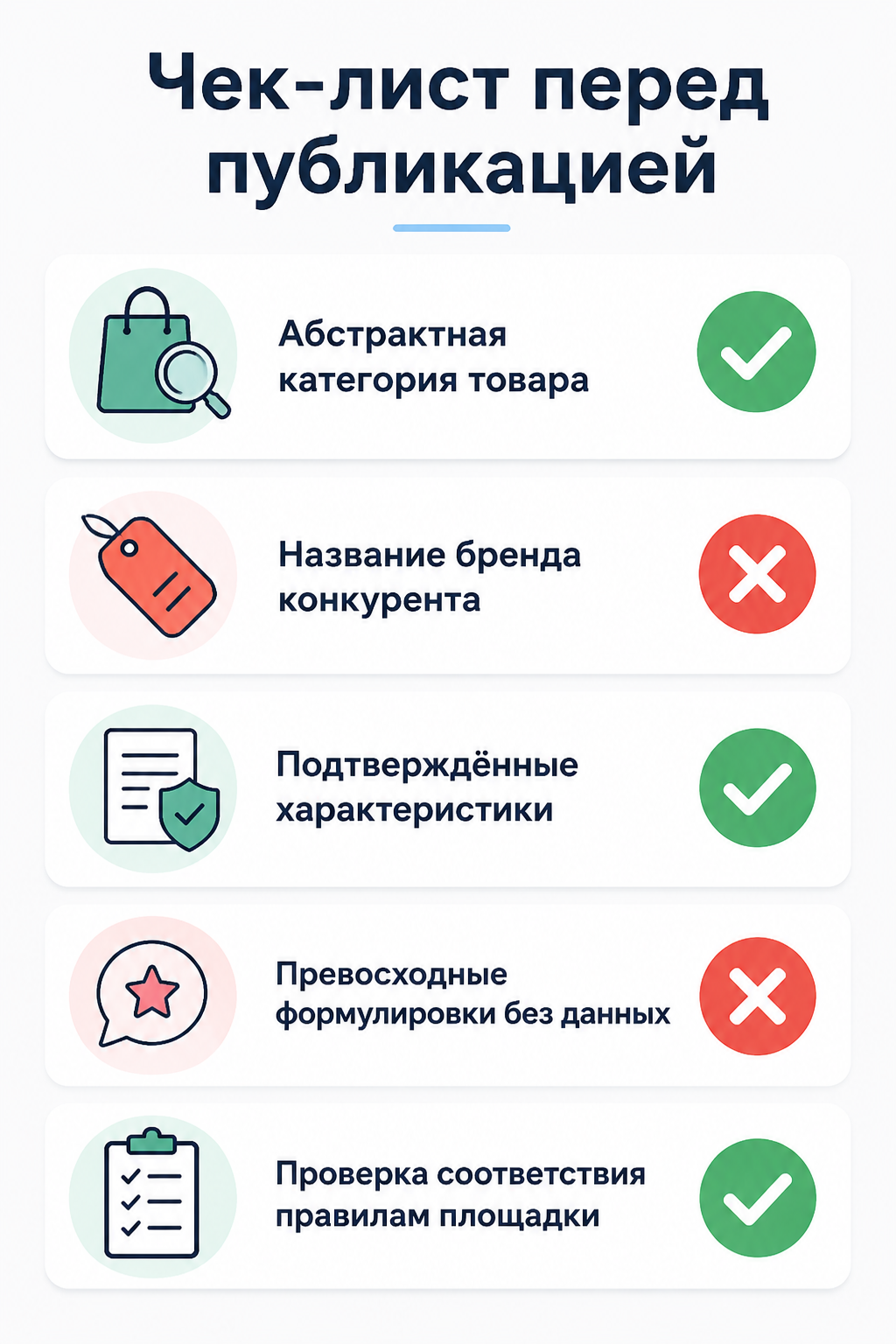 Чек-лист «можно и нельзя» для сравнительной инфографики карточки товара по 38-ФЗ
