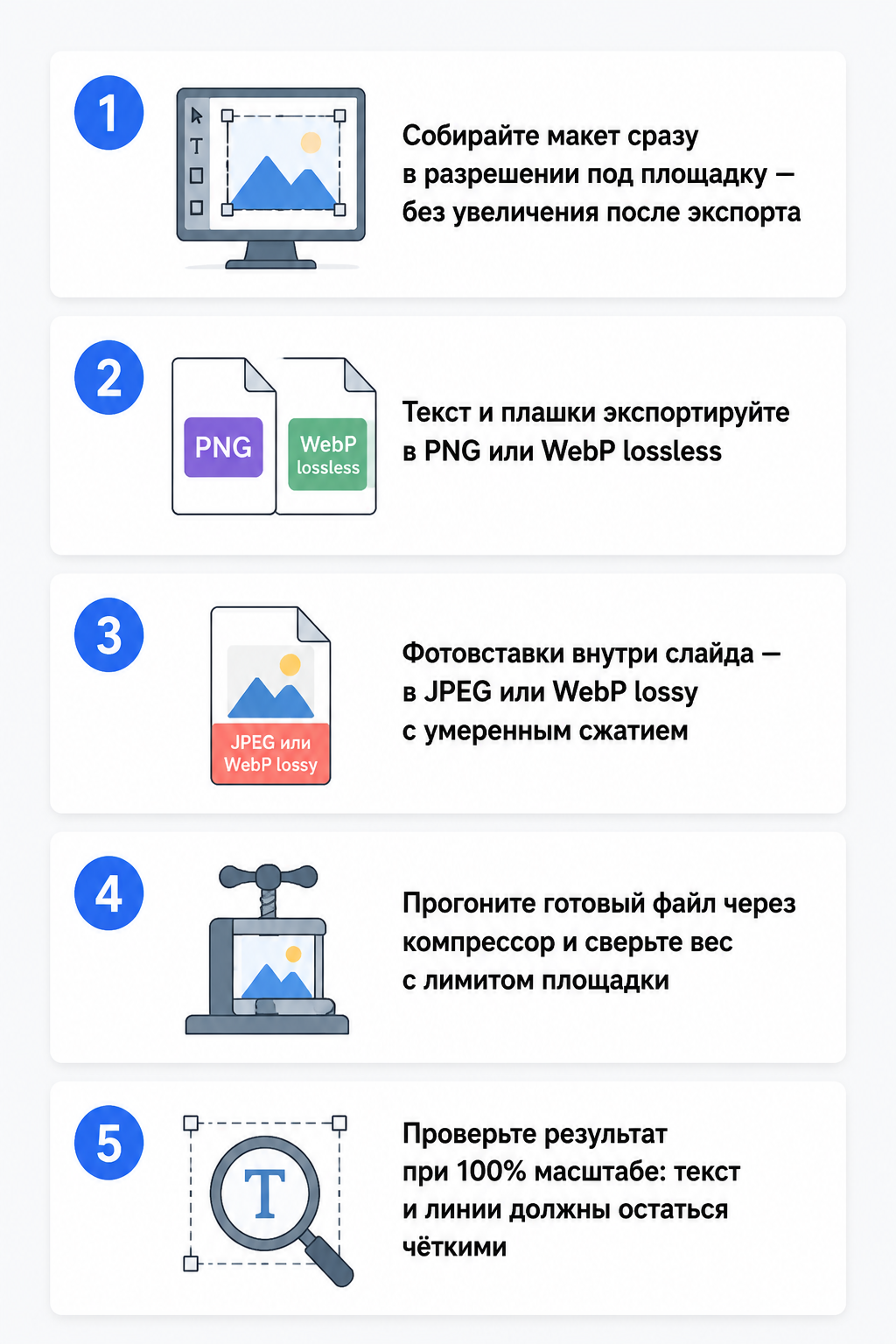 Пять шагов снижения веса файла инфографики без потери качества