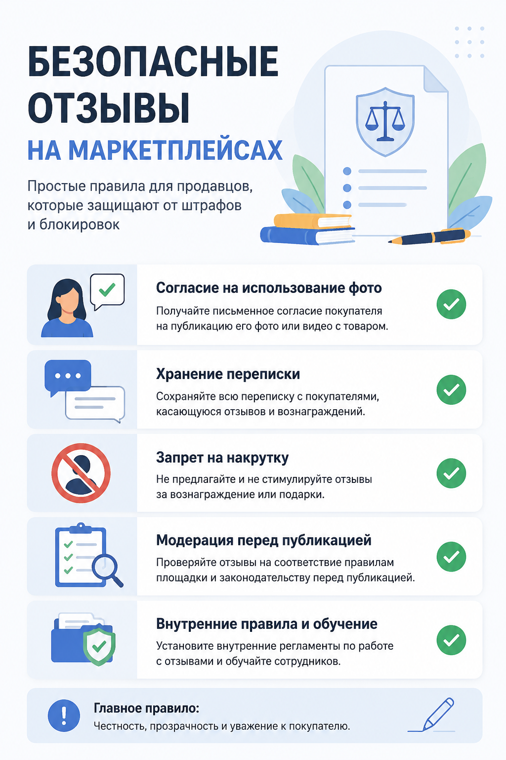 Чек-лист юридических рисков при использовании UGC в карточке товара.