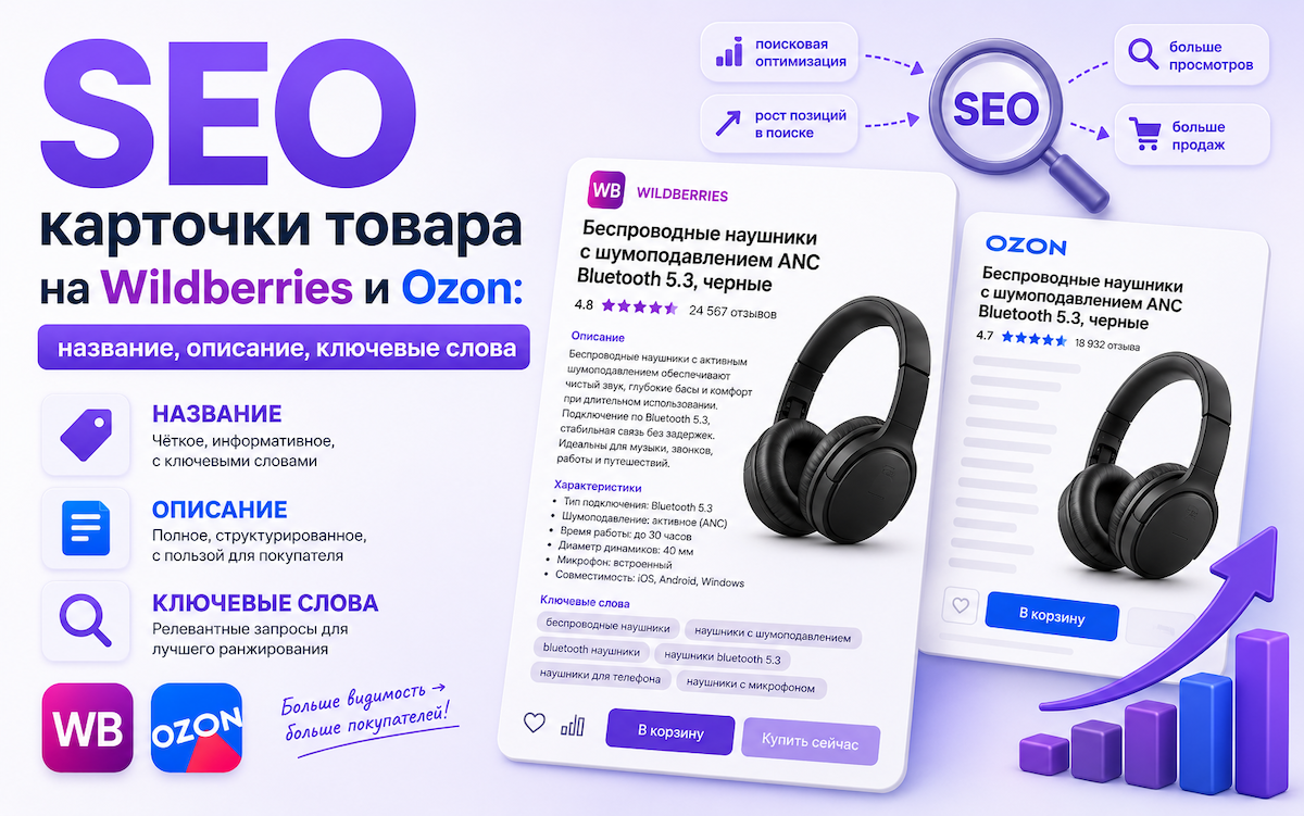 SEO карточки товара на Wildberries и Ozon
