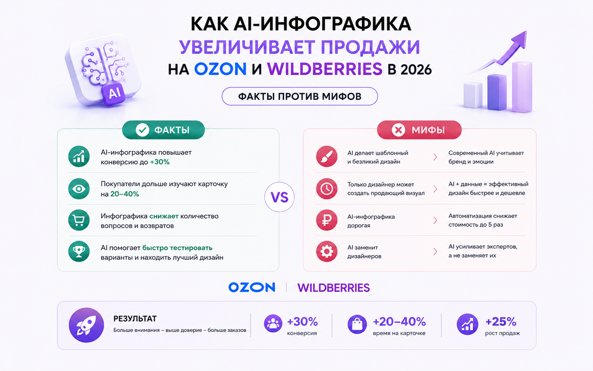 Как AI-инфографика увеличивает продажи на Ozon и Wildberries в 2026