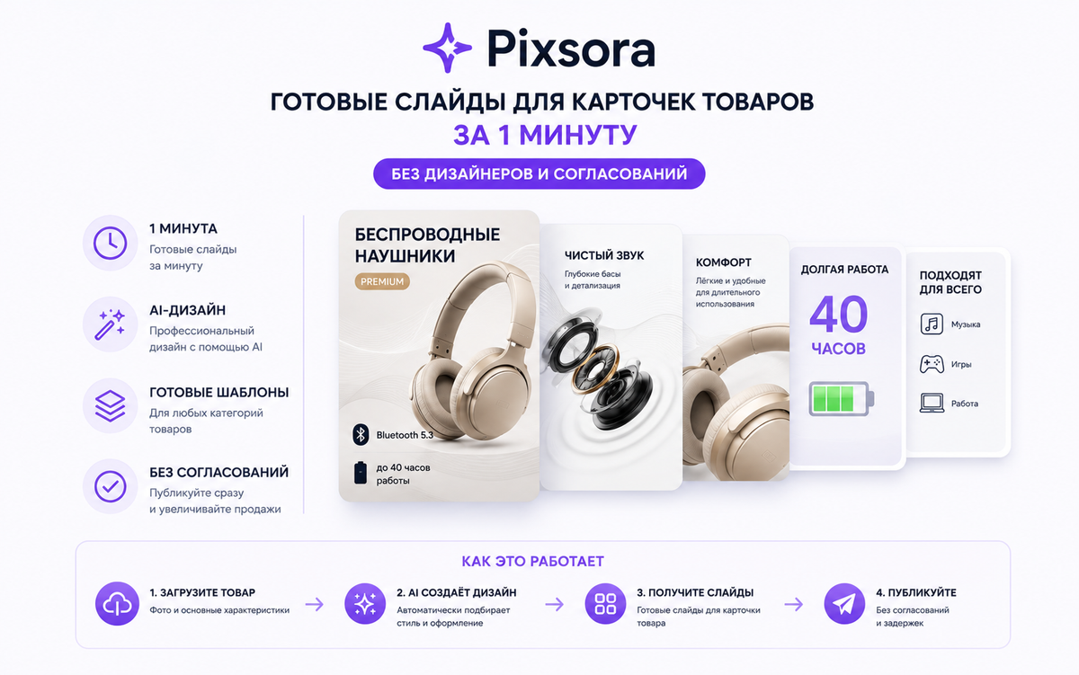 Готовые слайды для карточек товаров за 1 минуту