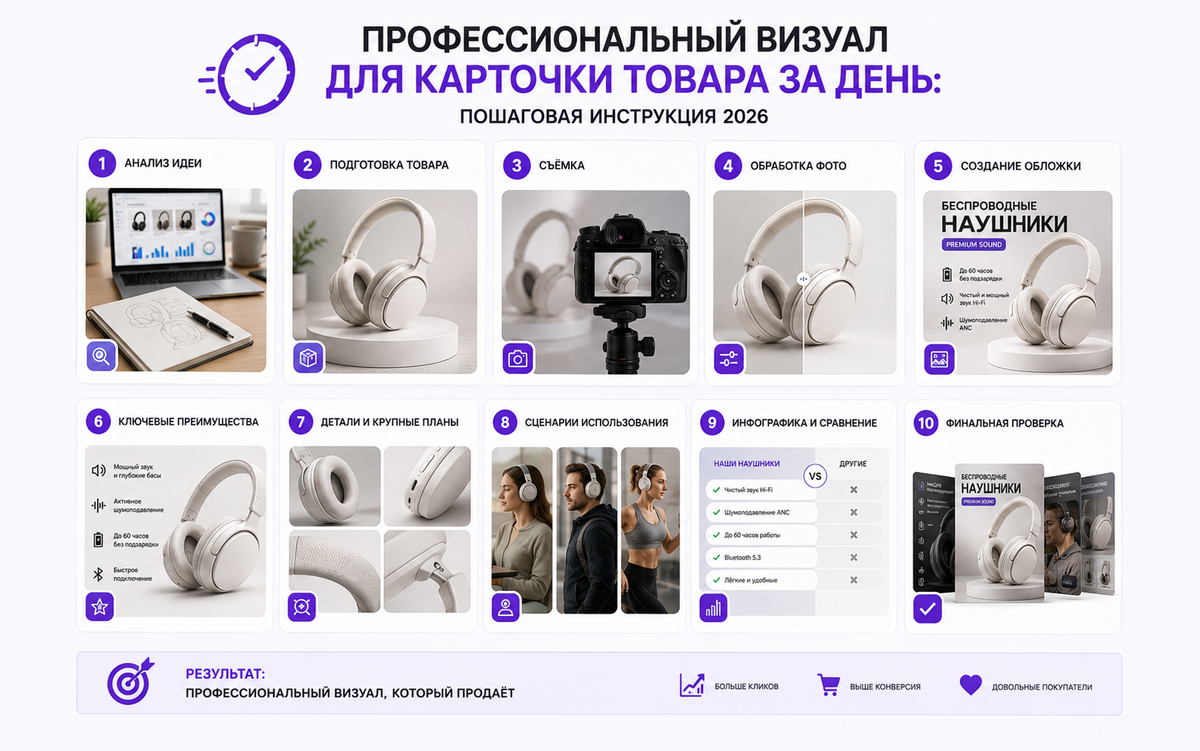 Профессиональный визуал для карточки товара за день