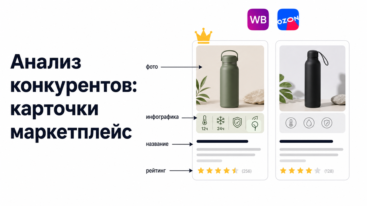 Схема конкурентного анализа карточек товаров на маркетплейсах