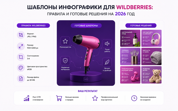 Шаблоны инфографики для Wildberries
