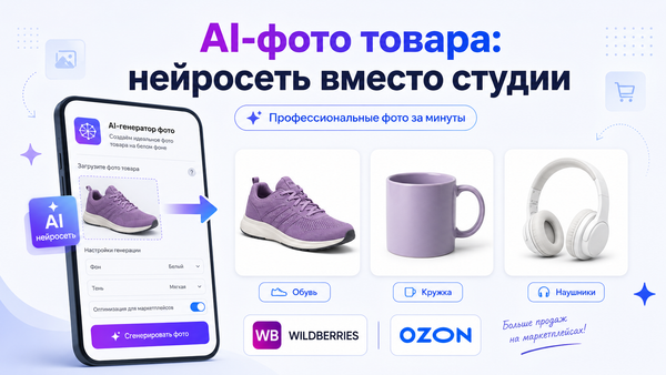 Нейросеть генерирует фото товара на белом фоне вместо студийной съёмки — схема процесса