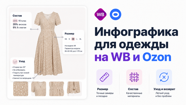 Инфографика для одежды на Wildberries и Ozon — обложка гайда