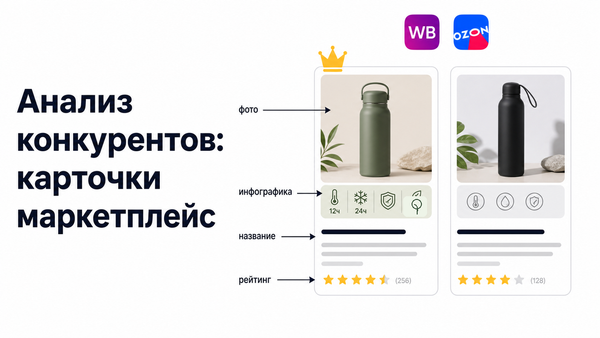 Схема конкурентного анализа карточек товаров на маркетплейсах