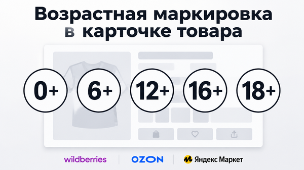 Возрастная маркировка 0+, 6+, 12+, 16+, 18+ на карточке товара маркетплейса