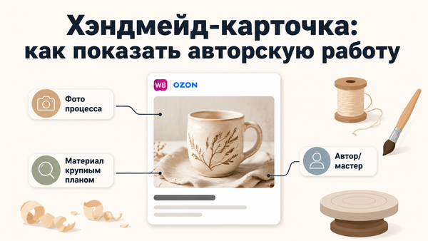 Обложка статьи о том, как оформить карточку хэндмейд-товара на маркетплейсе