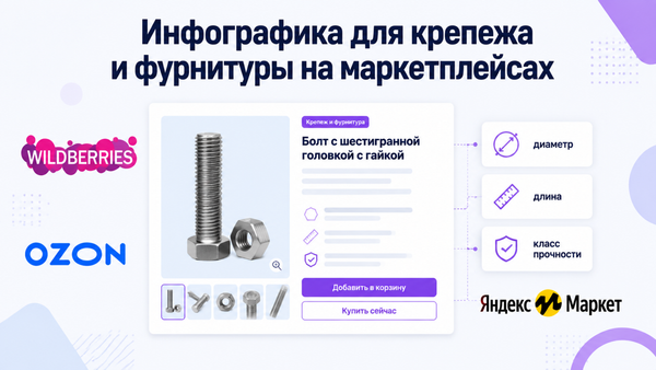 Инфографика для крепежа на маркетплейсе